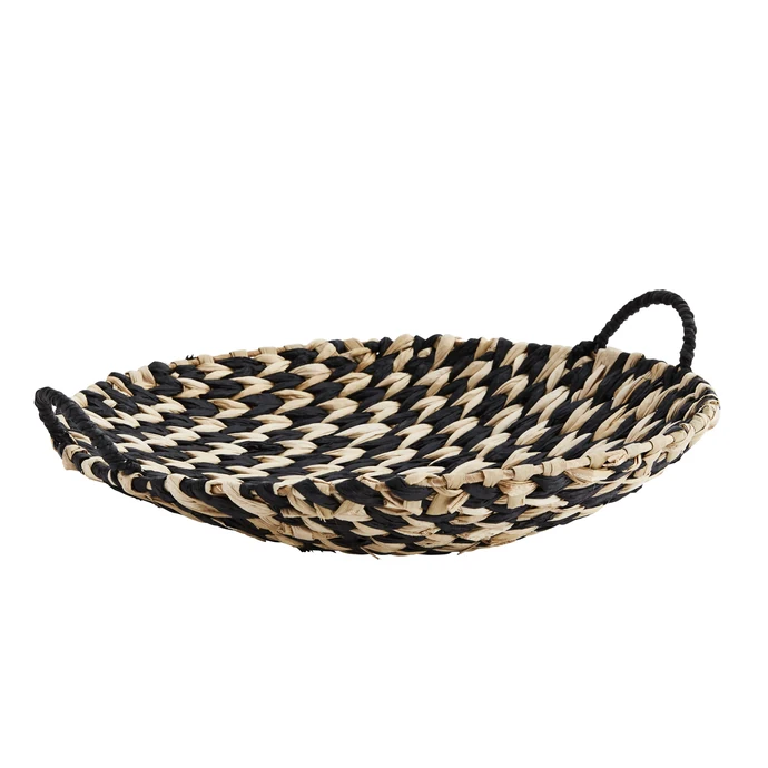 MADAM STOLTZ / Ručne pletená ošatka Paper Rope Tray Black