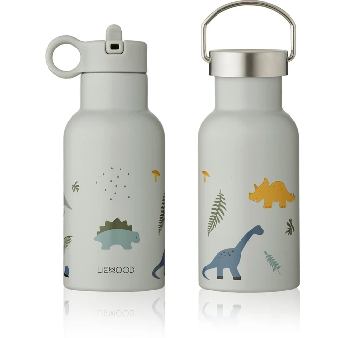 LIEWOOD / Dětská termo lahev Anker Dino Dove Blue Mix - 350 ml