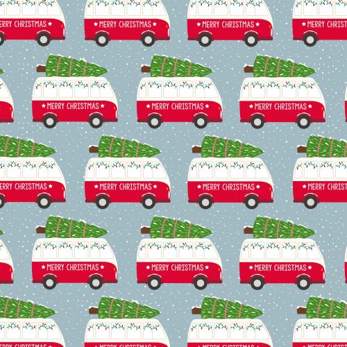 sass & belle / Vianočný baliaci papier Camper Van