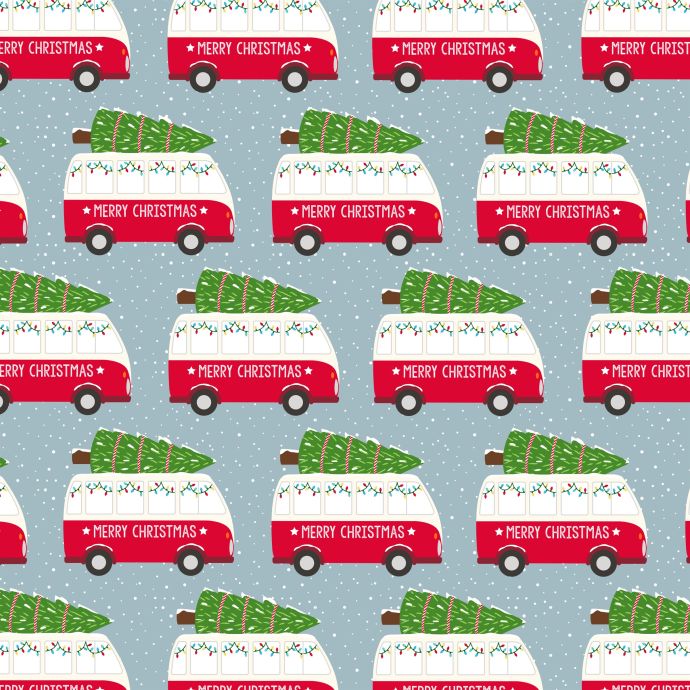 sass & belle / Vianočný baliaci papier Camper Van