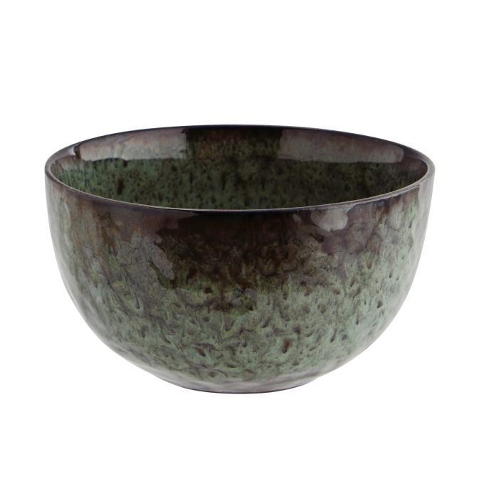 MADAM STOLTZ / Keramická miska Dark Green/ Black