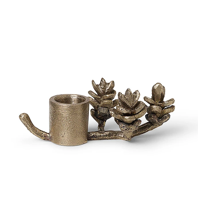 Ferm Living / Mosadzný svietniček Forest Brass