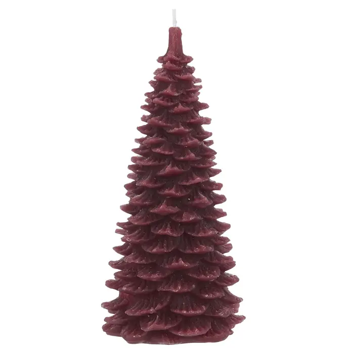 IB LAURSEN / Vianočná sviečka Christmas Tree Burgundy 20 cm