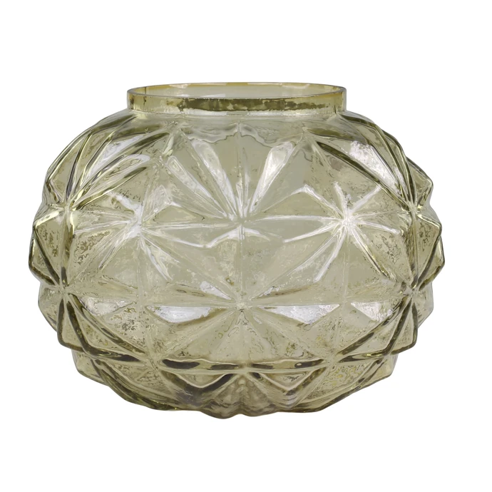 Chic Antique / Sklenená váza Cut Glass Verte 17 cm