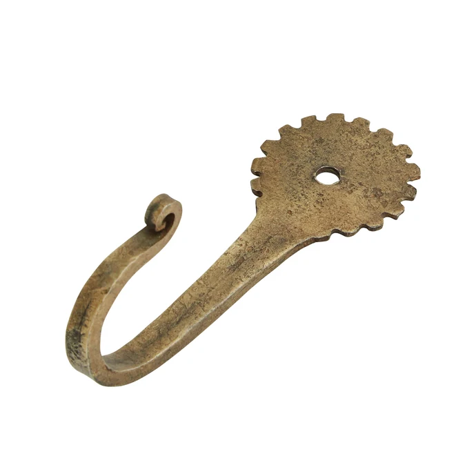 MADAM STOLTZ / Kovový háček Brass Iron 9 cm