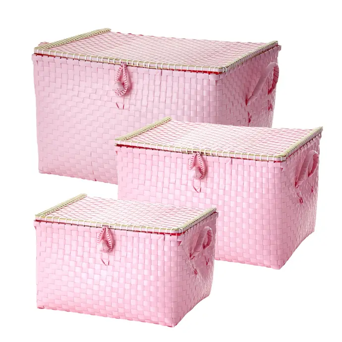 rice / Plastový box s vekom Soft pink