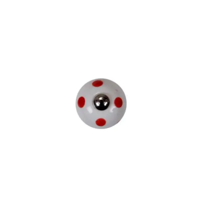 La finesse / Porcelánová úchytka Red dots mini