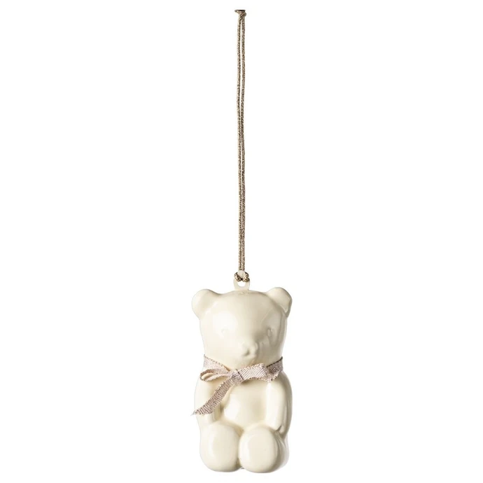 Maileg / Vánoční ozdoba medvídek Off White/Rose