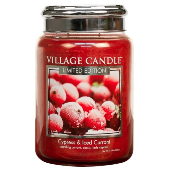 VILLAGE CANDLE / Svíčka Village Candle - Cypress & Iced Currant 602g