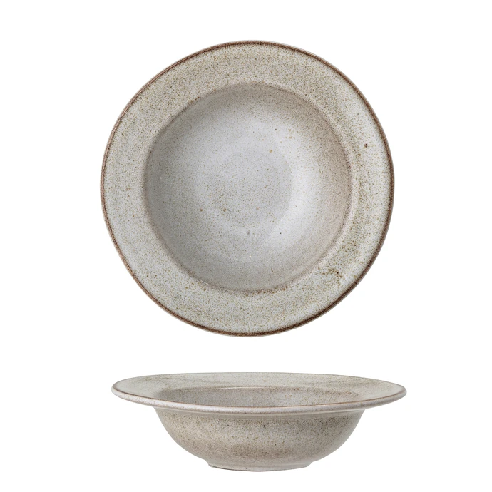 Bloomingville / Těstovinový keramický talíř Sandrine Grey 22 cm
