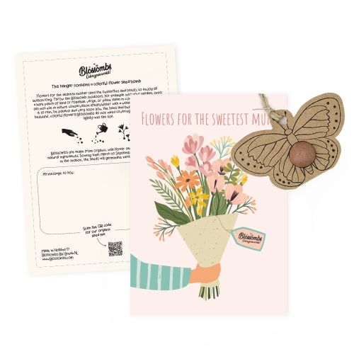 Blossombs / Semienka divokých kvetov Butterfly / Mother's day + pohľadnica