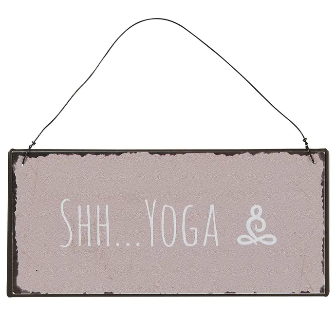 Ib Laursen / Plechová ceduľa Shh Yoga