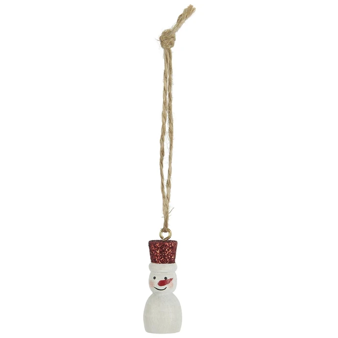 Ib Laursen / Závěsná ozdoba Snowman Glitter 3,5 cm