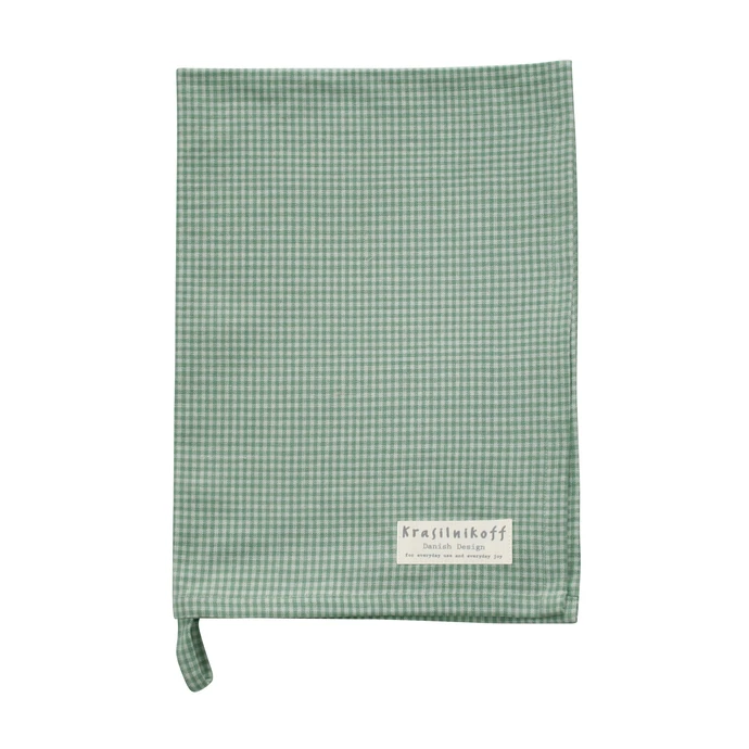 Krasilnikoff / Utierka Checkered Dusty Green 50 x 70 cm