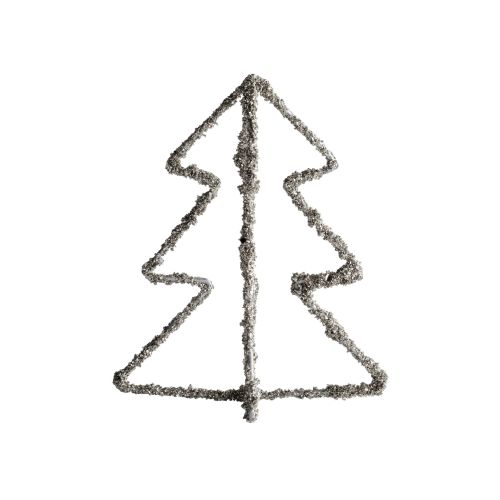 Tine K Home / Vianočná dekorácia Christmas Tree Silver Glitter 10 cm