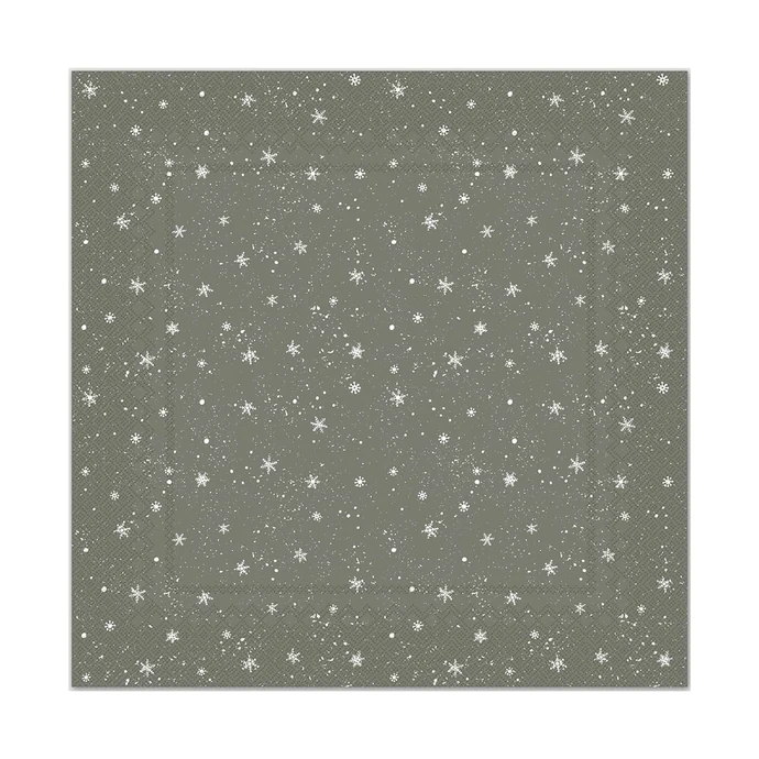 Chic Antique / Papírové ubrousky Snowflakes Olive