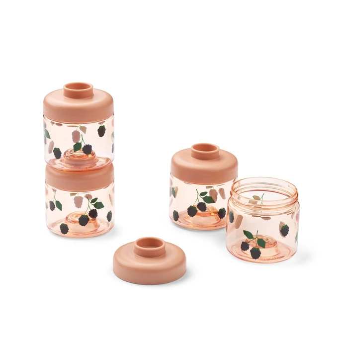 LIEWOOD / Úložné dózy na dětskou výživu Dominique Berry – 4 x 100 ml