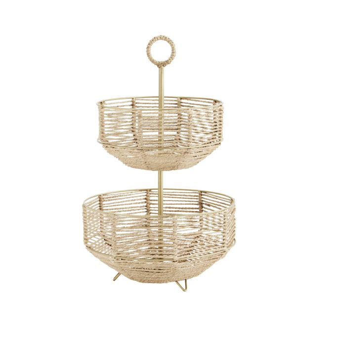 MADAM STOLTZ / Etažér Natural Brass