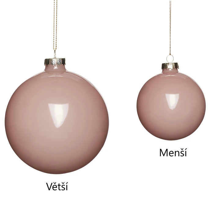 Hübsch / Vánoční baňka Soft Pink