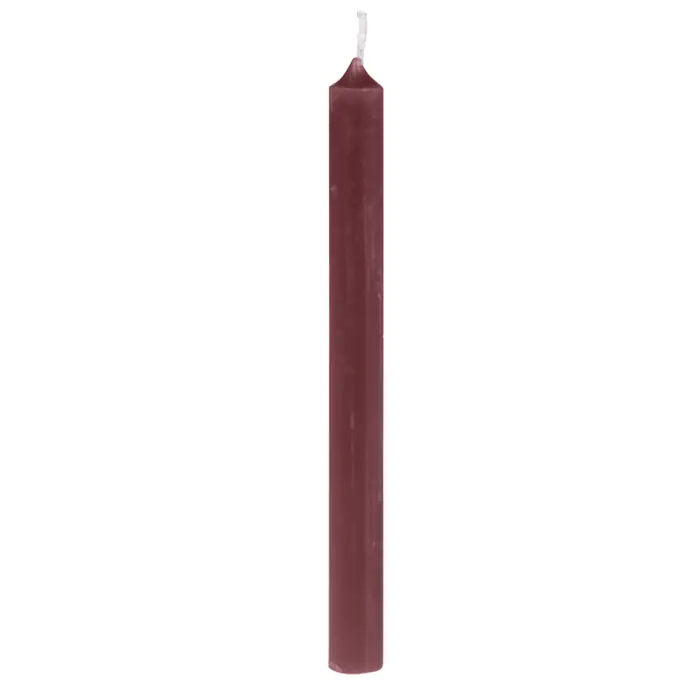 Chic Antique / Úzka sviečka bez parfumácie Dark Red - set 10ks