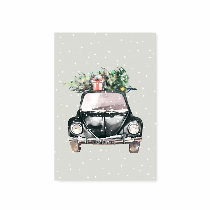 TAFELGUT / Pohlednice Christmas Car