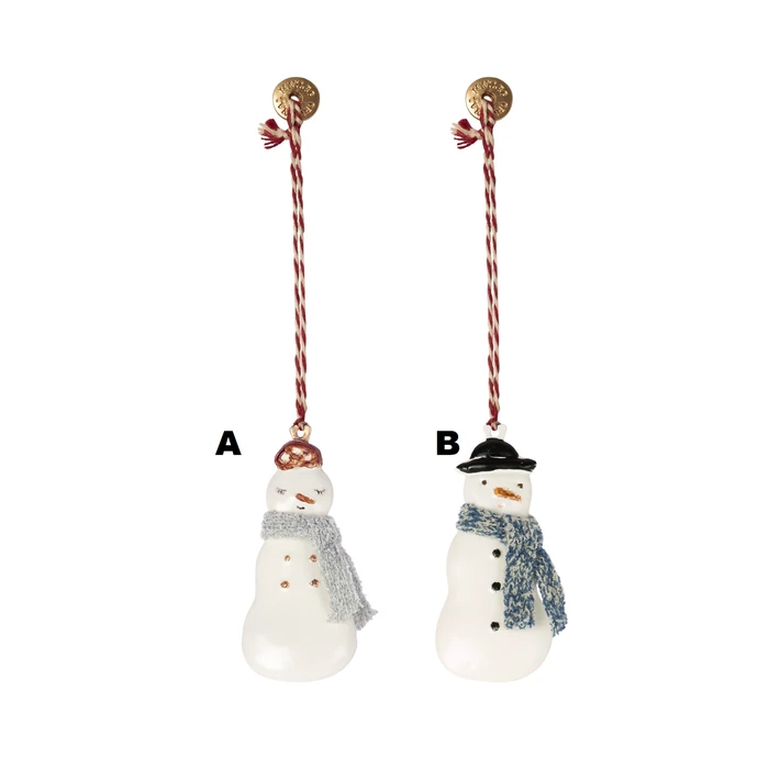 Maileg / Závěsná vánoční ozdoba Snowman White