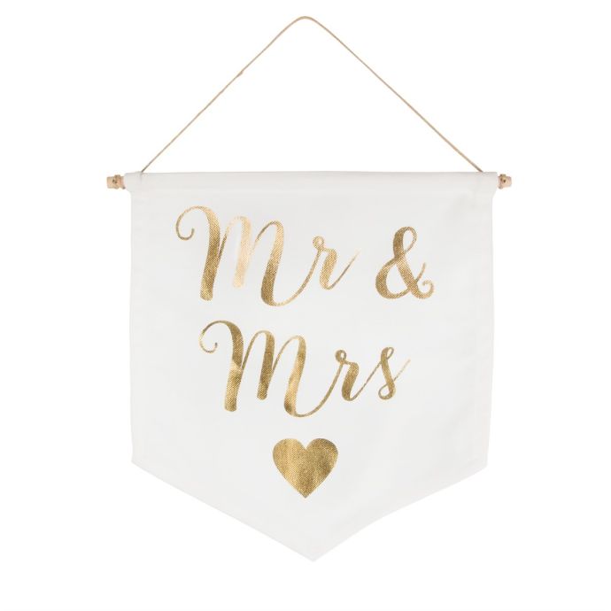 sass & belle / Dekoratívna vlajočka Mr & Mrs