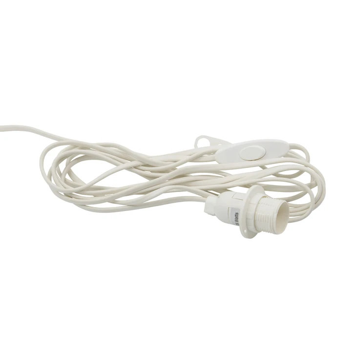 House Doctor / Kábel s objímkou pre žiarovku  E14 Bursa White