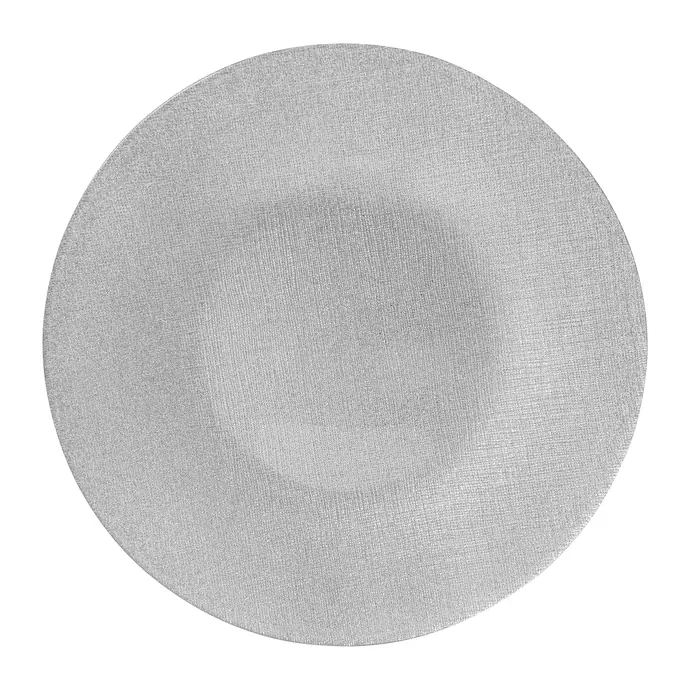 CÔTÉ TABLE / Třpytivý skleněný talíř Silver Sparkle 27,5 cm