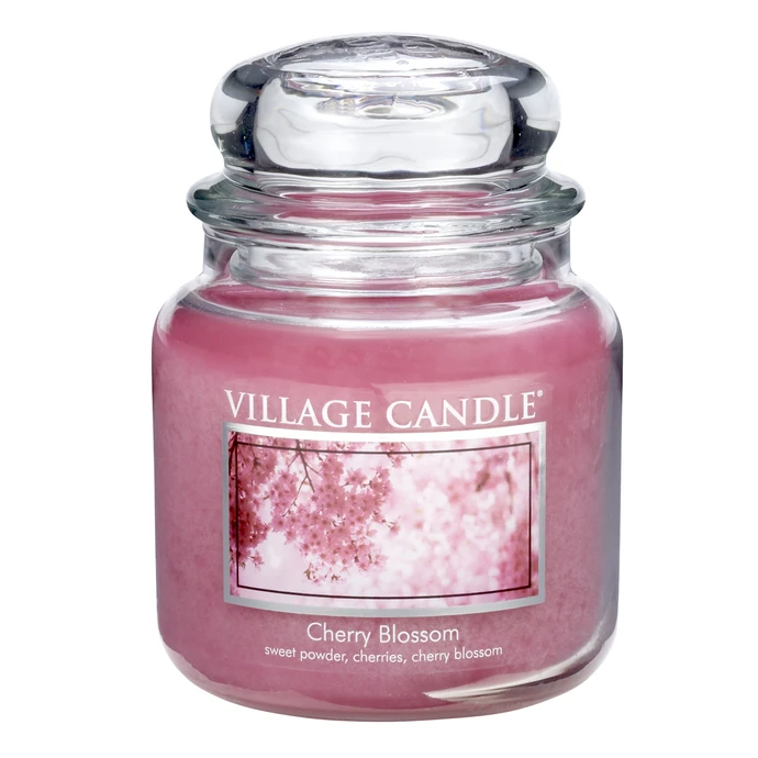 VILLAGE CANDLE / Svíčka ve skle Cherry blossom - střední