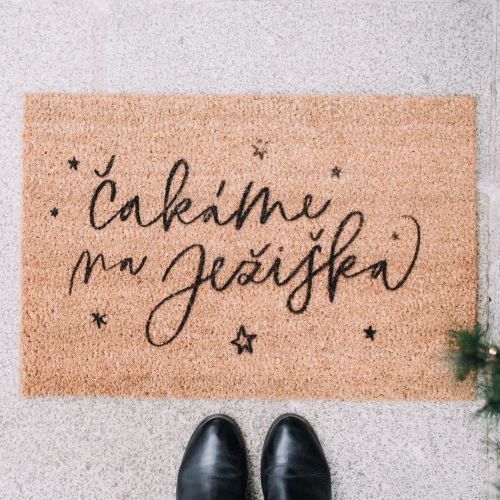 Artsy Doormats / Vianočná rohožka Čakáme na Ježiška SK