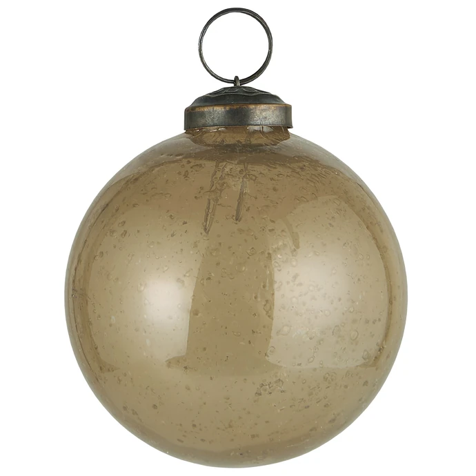IB LAURSEN / Vianočná ozdoba Pebbled Glass Honey 8 cm