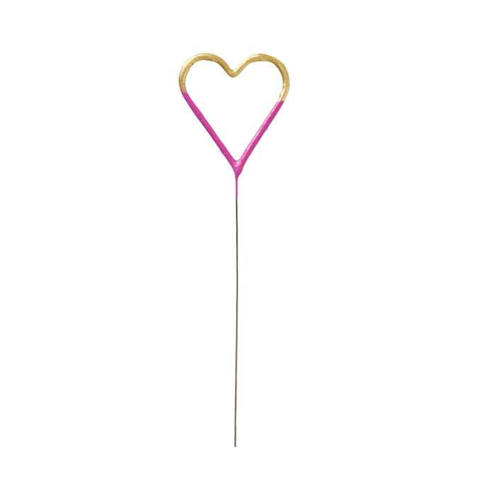 rice / Prskavka ve tvaru srdce Pink Gold