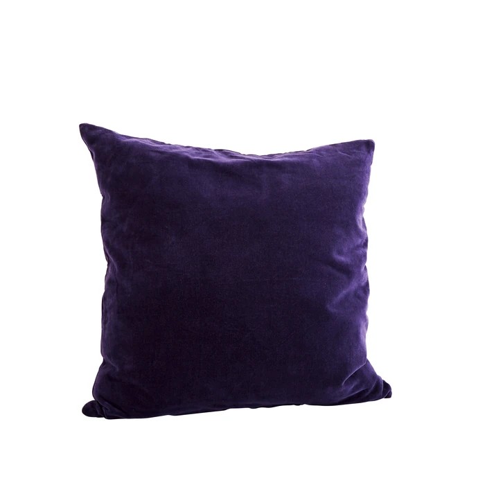 MADAM STOLTZ / Zamatová obliečka na vankúš Deep purple 50x50