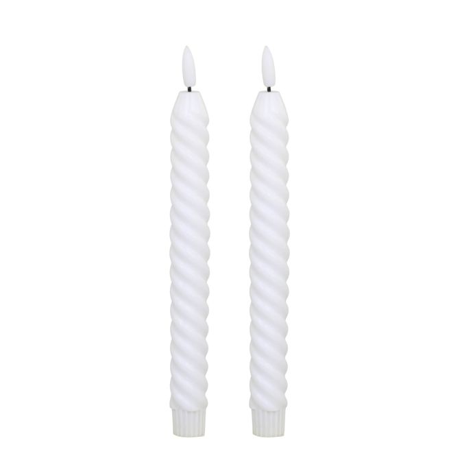 Chic Antique / Vosková LED sviečka Twisted - set 2 ks