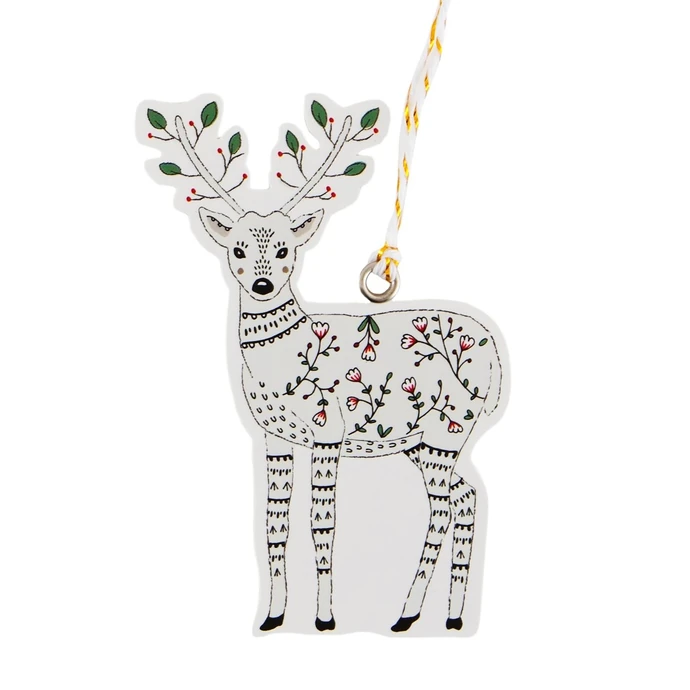 sass & belle / Štítky na vianočné darčeky Folk Deer 6 ks