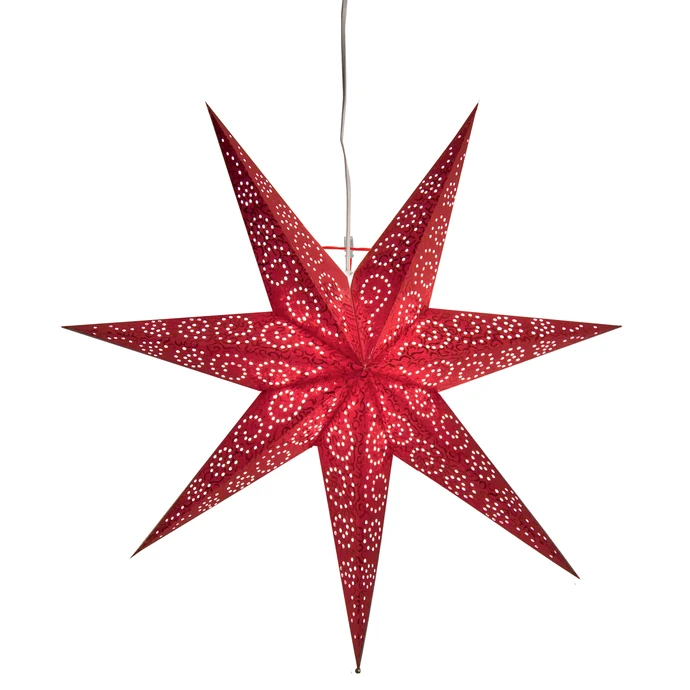STAR TRADING / Závesná svietiaca hviezda Antique Red