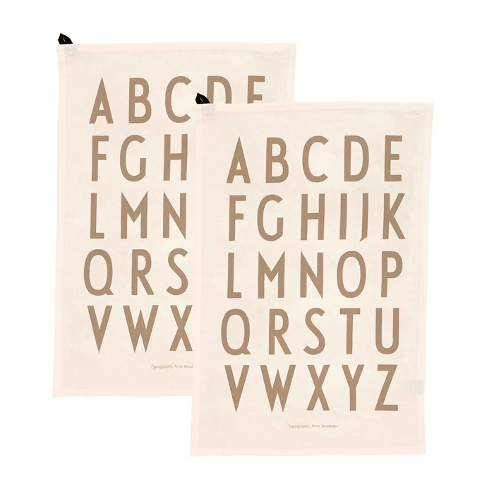 DESIGN LETTERS / Designová bavlněná utěrka OffWhite - set 2 ks