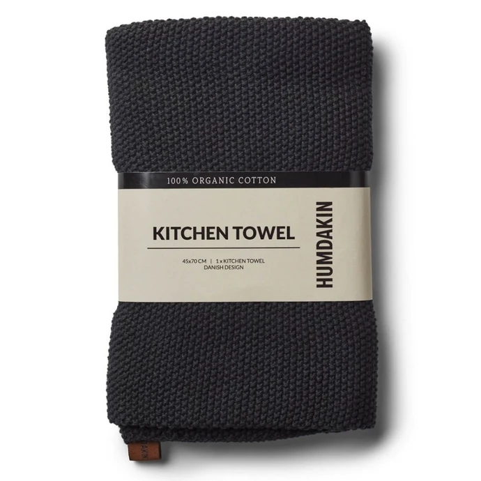 Humdakin / Pletený kuchyňský ručník Coal 45×70 cm