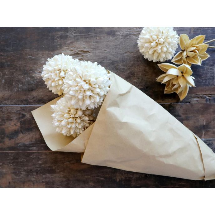 Chic Antique / Umelý dekoratívny kvet Dried Snowball - 3 ks