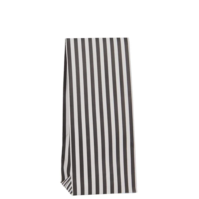 IB LAURSEN / Papierový sáčok Black stripes 30,5 cm