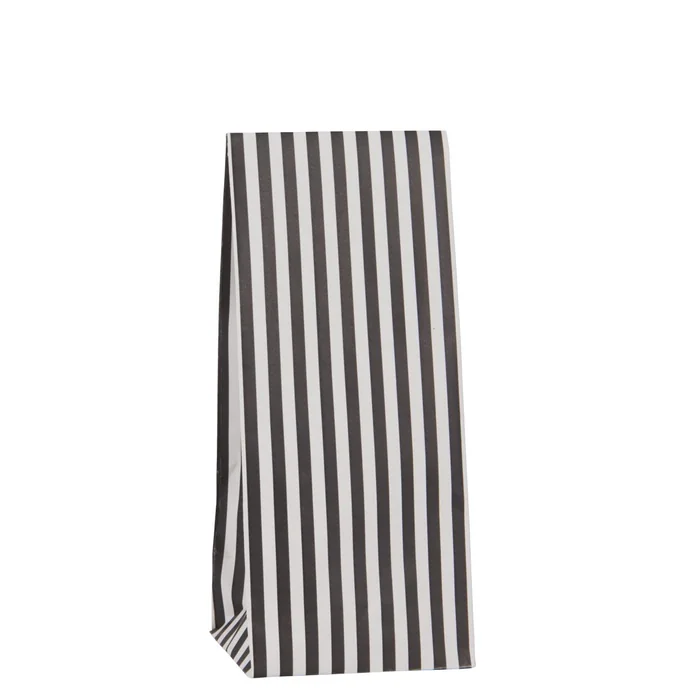 Ib Laursen / Papírový sáček Black stripes 30,5 cm