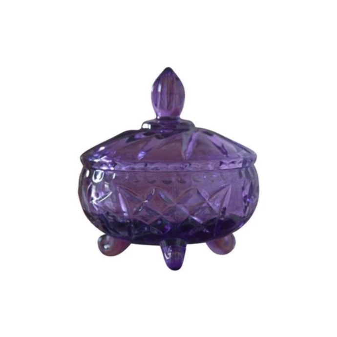 Jeanne d'Arc Living / Sklenená dóza s viečkom Glass Purple