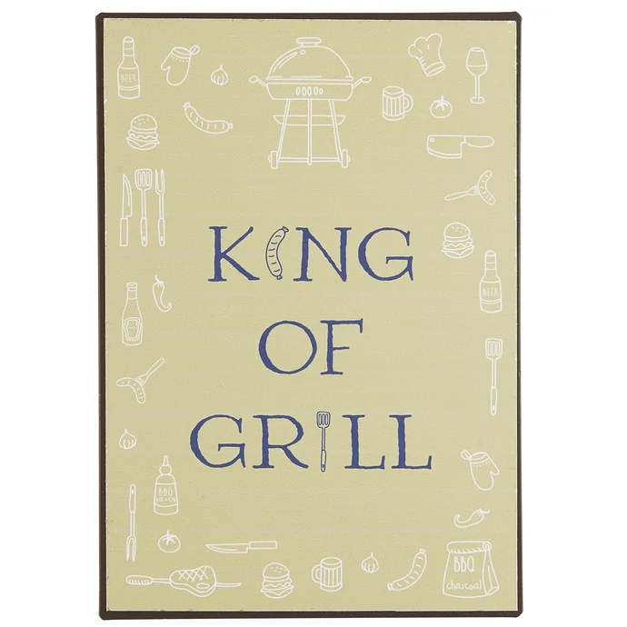 Ib Laursen / Plechová cedule King of Grill