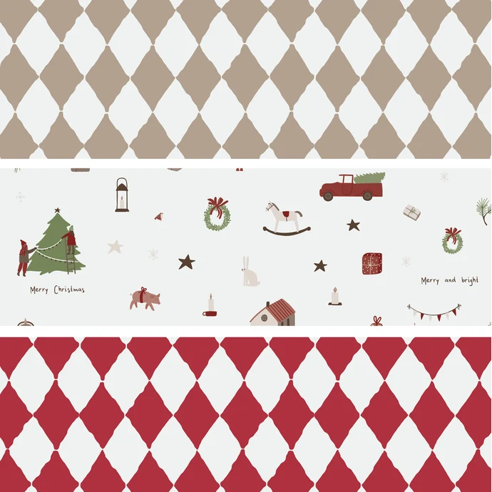 IB LAURSEN / Balicí papír Stillenat Christmas Recycled Kraft 5 m