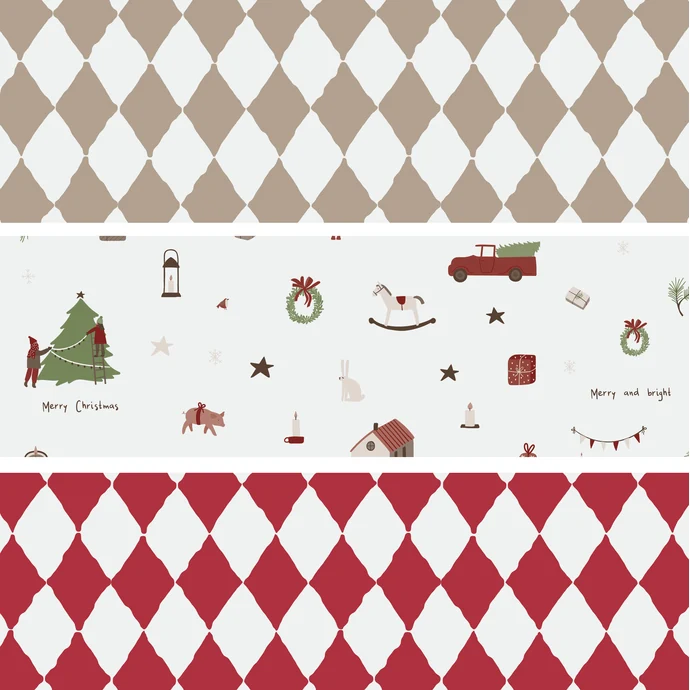 Ib Laursen / Baliaci papier Stillenat Christmas Recycled Kraft 5 m