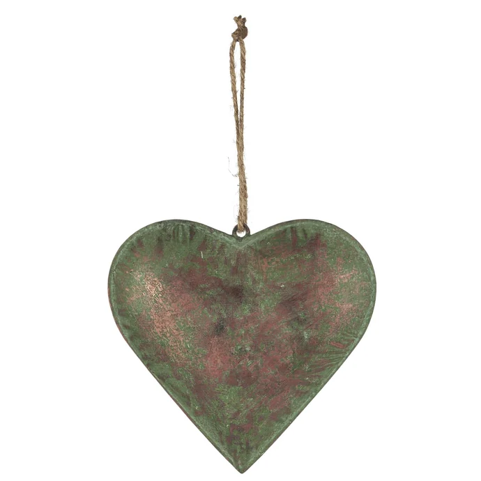IB LAURSEN / Kovové závěsné srdce Army Green 18 cm