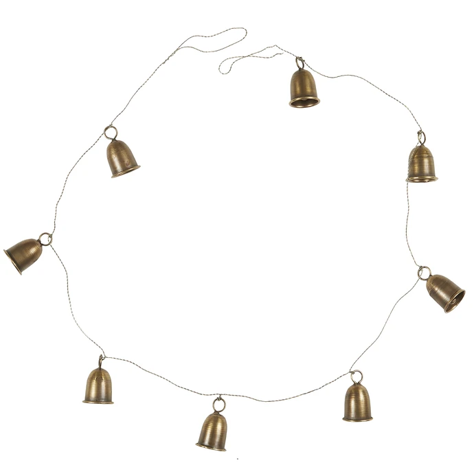 IB LAURSEN / Girlanda s kovovými zvonečky 100 cm