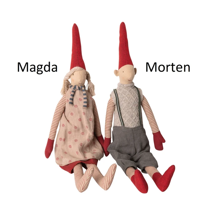 Maileg / Vánoční skřítek Magda/Morten Medium 50cm
