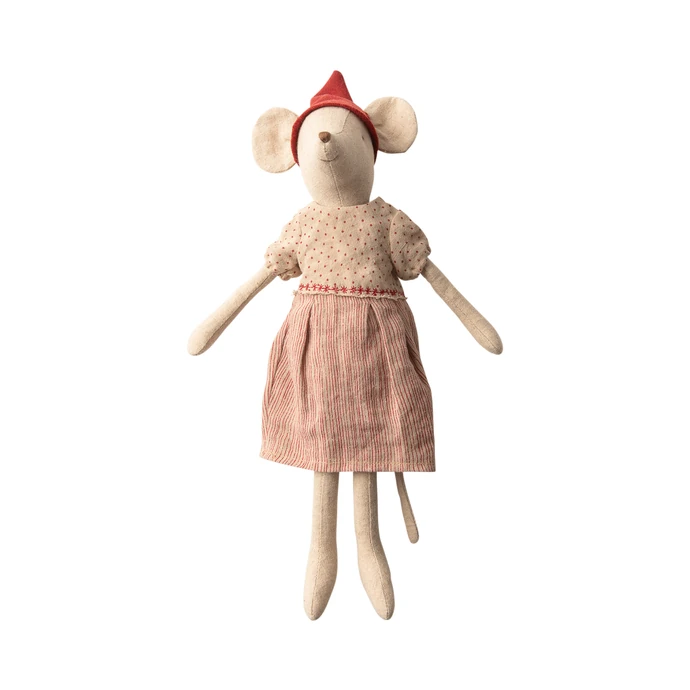 Maileg / Vianočná myška v oblečku Medium Girl